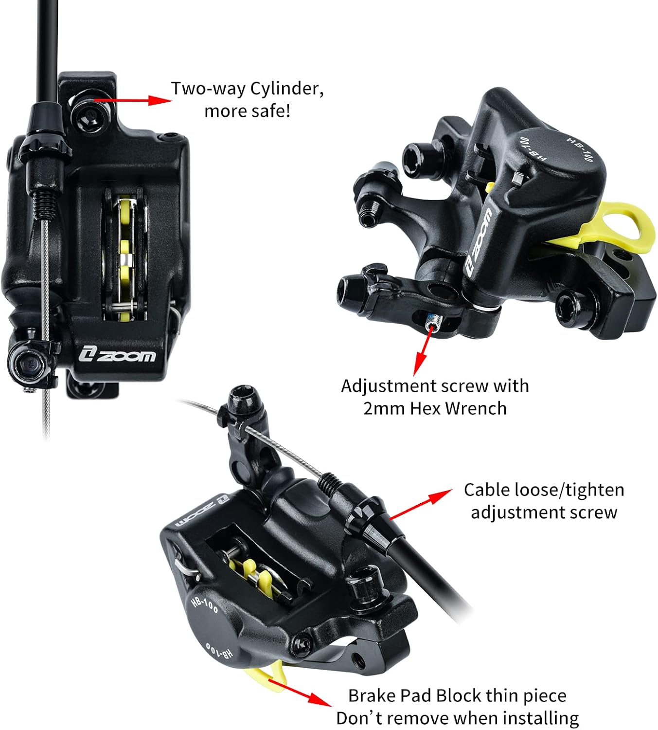 Line Pull Hydraulic Disc Brake Set