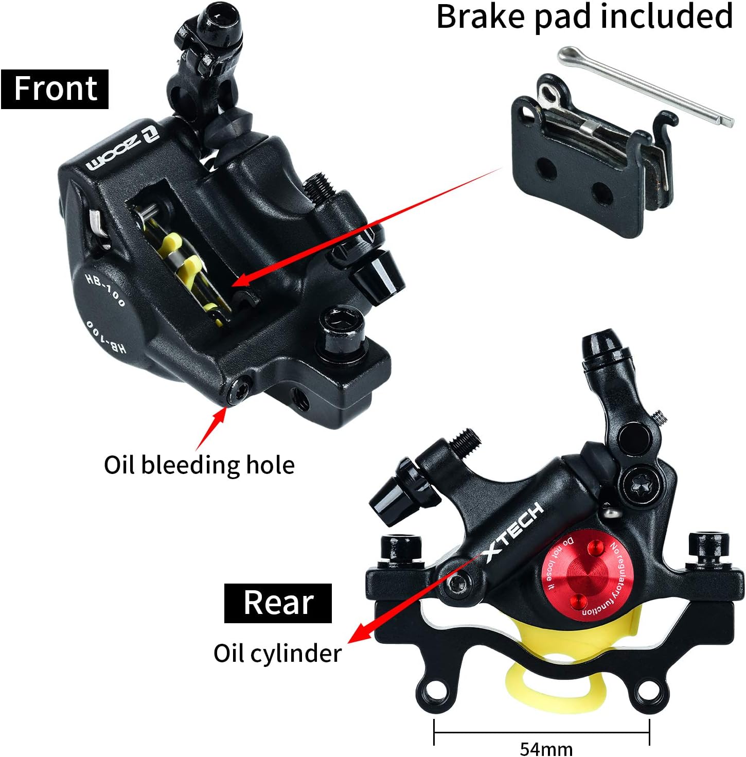 Line Pull Hydraulic Disc Brake Set