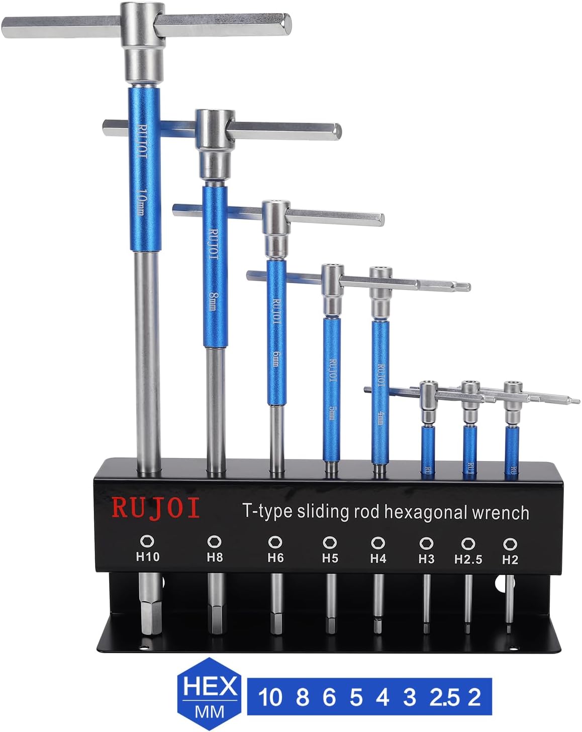 8 PCS Metric T Handle Hex Allen Key Wrench